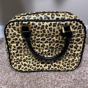 Leopard print travel jewelry tote!